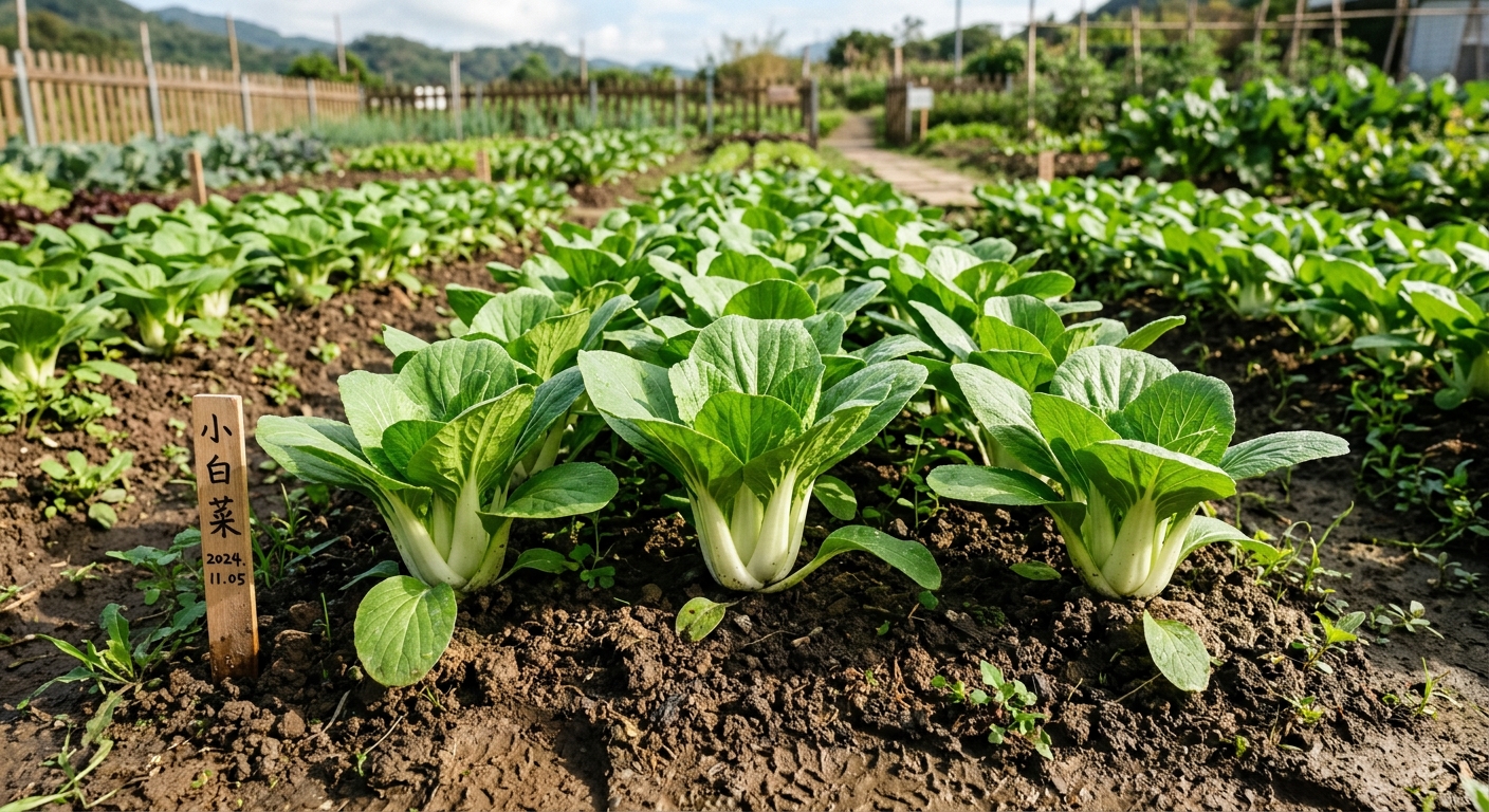 雲林小白菜田區的生長紀錄